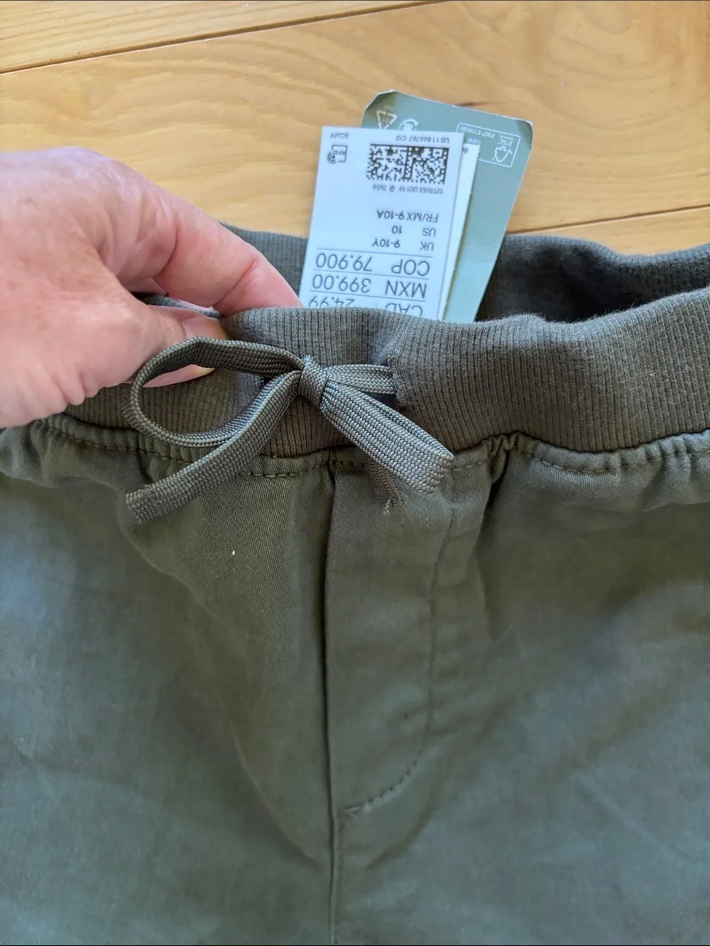 H&M Olive Green Kids Cargo Joggers
